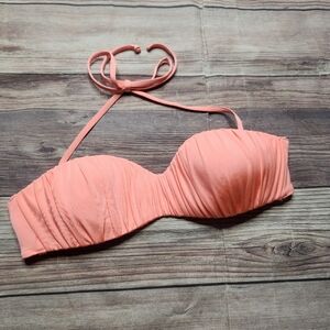 5/$15 H&M Coral Ruched Bikini Top